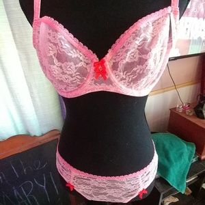 Adore Me Bra & Panty Set (Sizes 38B, M)